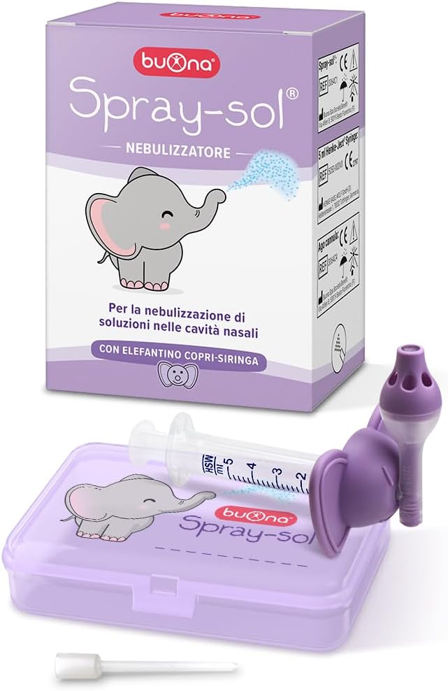 Buona Spray-Sol nebulizador nasal - kit completo con funda de elefante